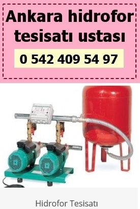Ankara hidrofor tesisatı ustası
