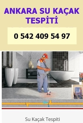 Ankara su kaçak tespiti